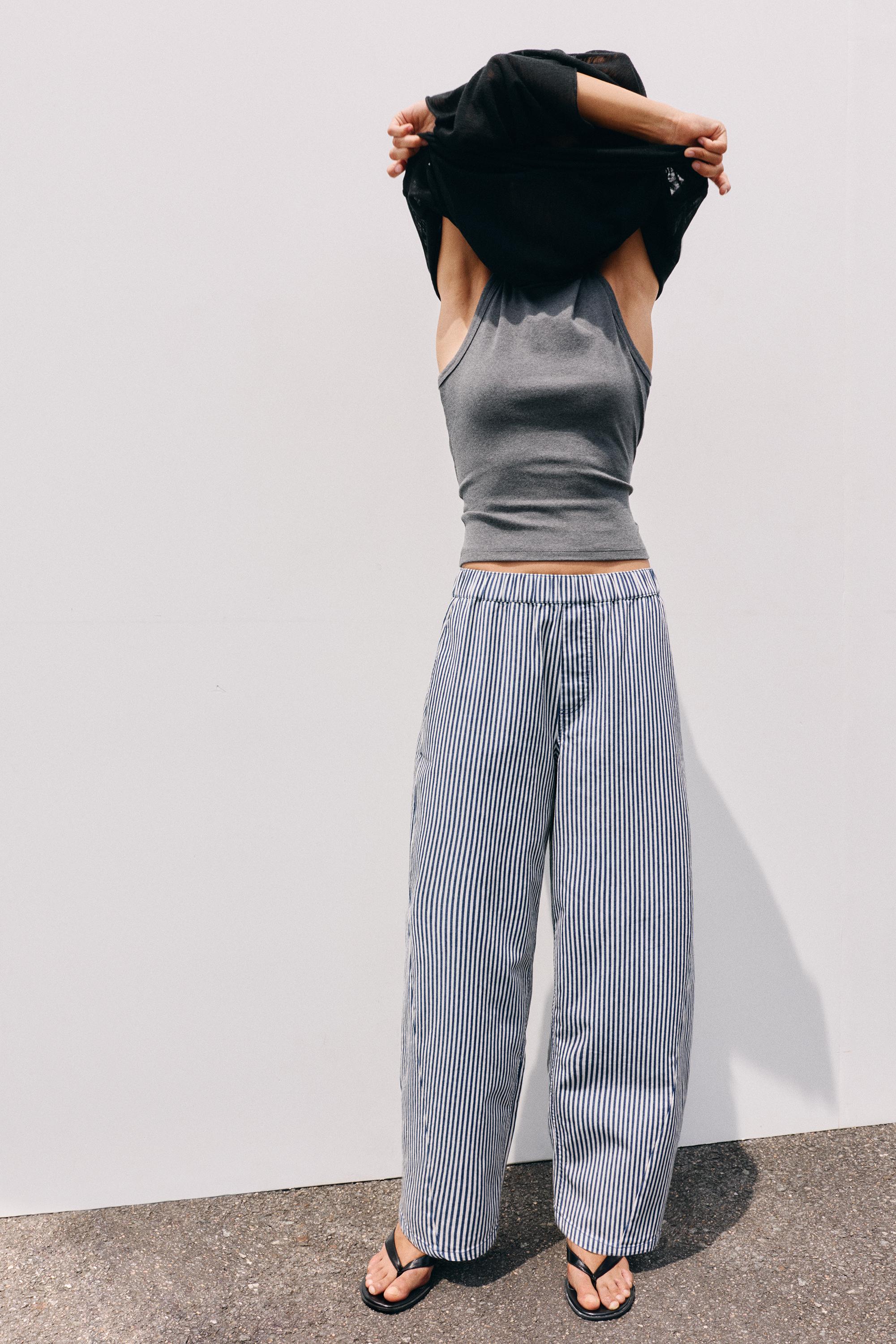 Barrel trousers — Navy