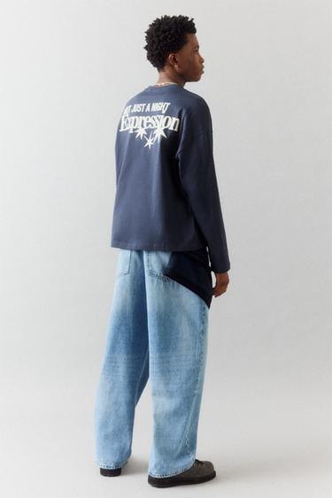 Star slogan T-shirt — Navy 7