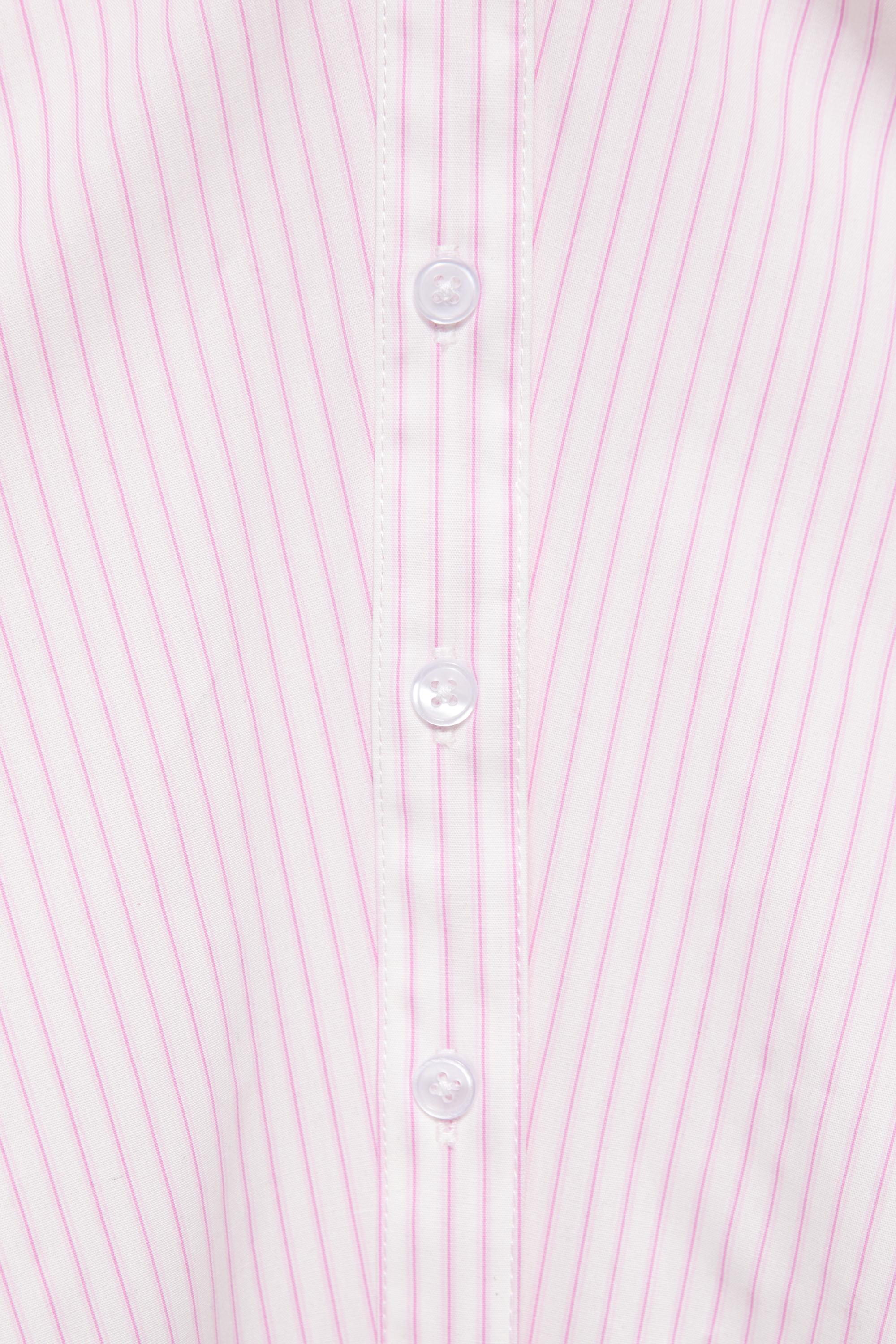 Slim fit short sleeve shirt — Pink/White