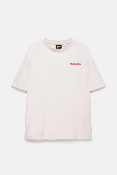 STWD Studio label T-shirt — Pastel pink 7