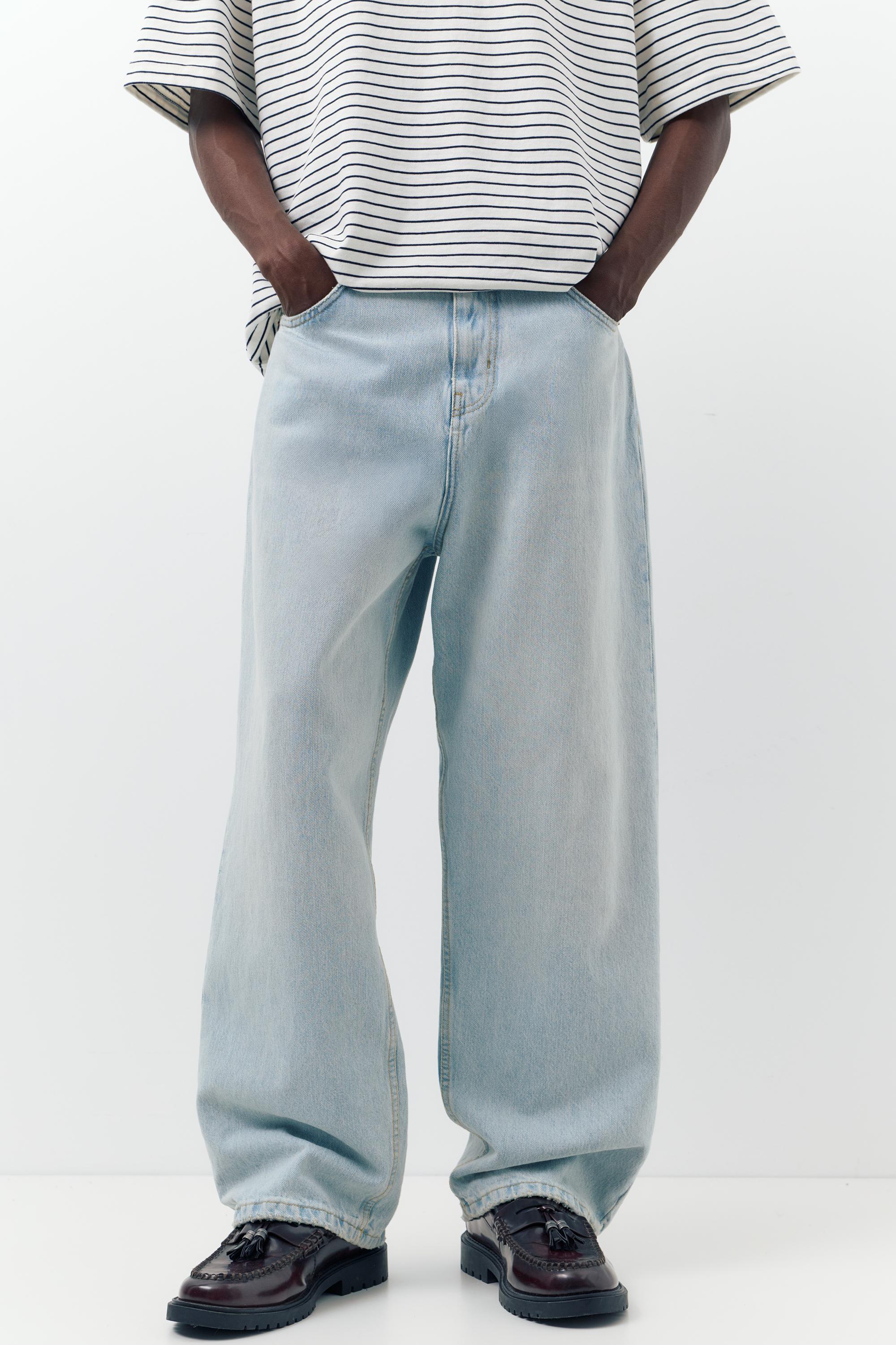 Relaxed fit baggy jeans — Pale indigo
