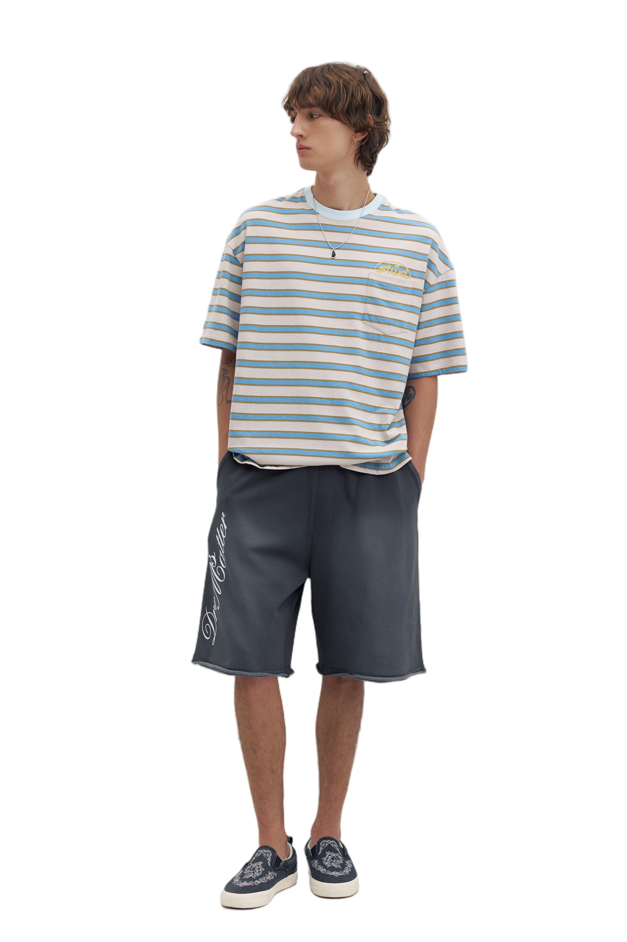 Striped STWD T-shirt — White