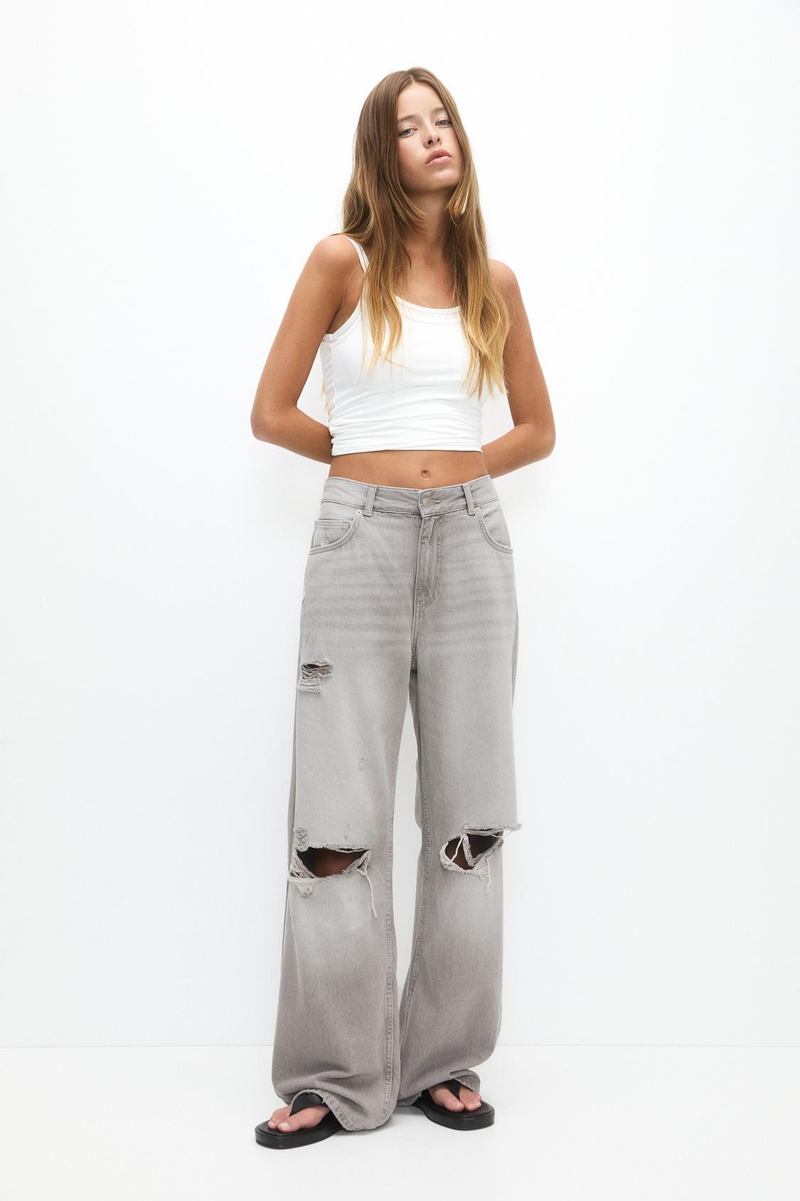 Ripped baggy jeans - pull&bear