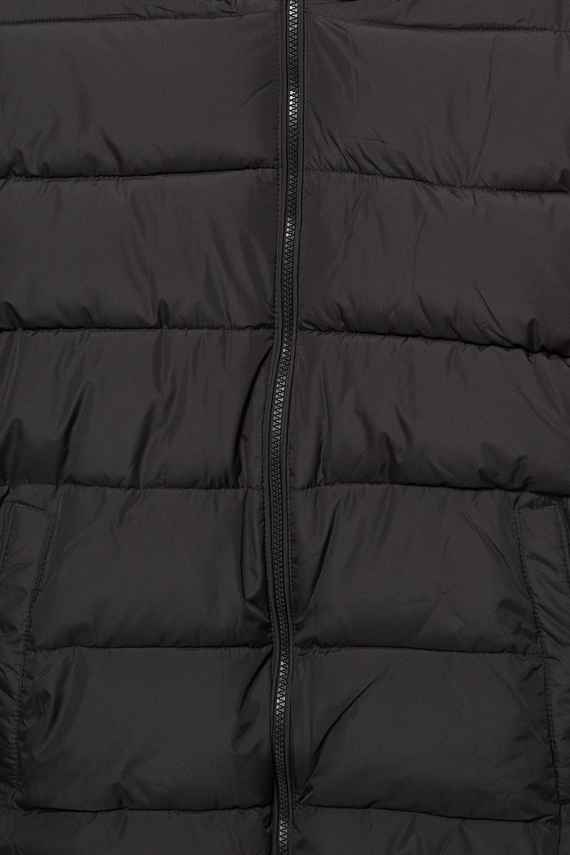 Lightweight puffer jacket with hood — Black