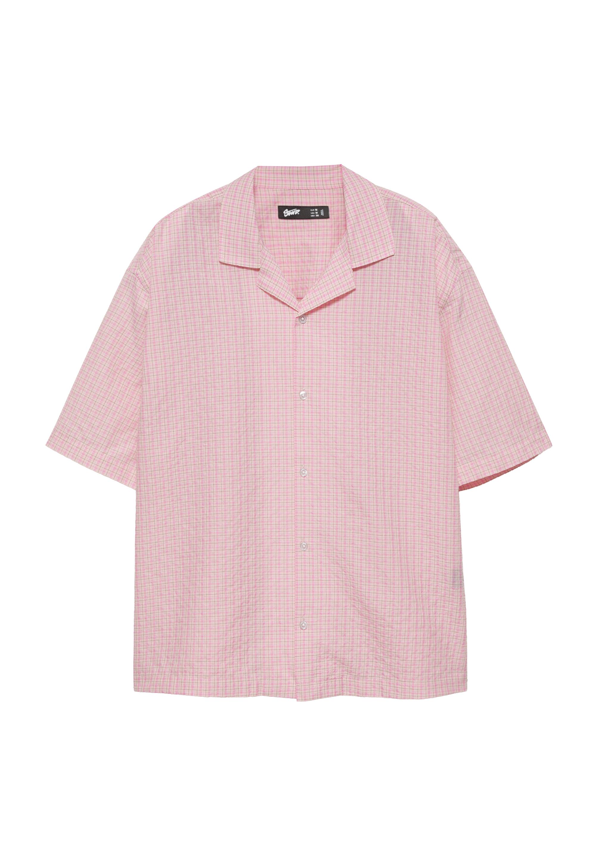 Short sleeve check shirt — Pink