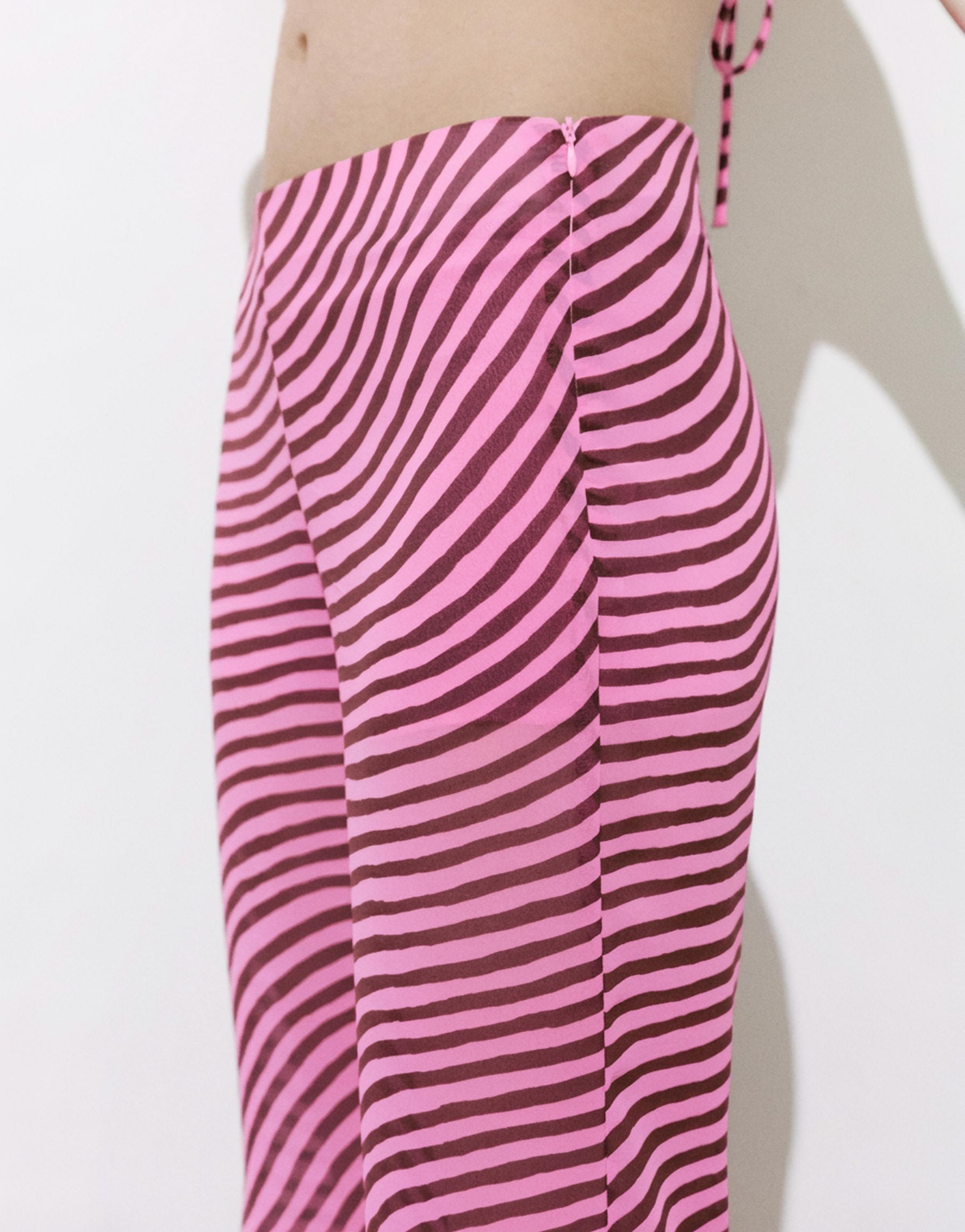 Wavy flowing trousers — Pink