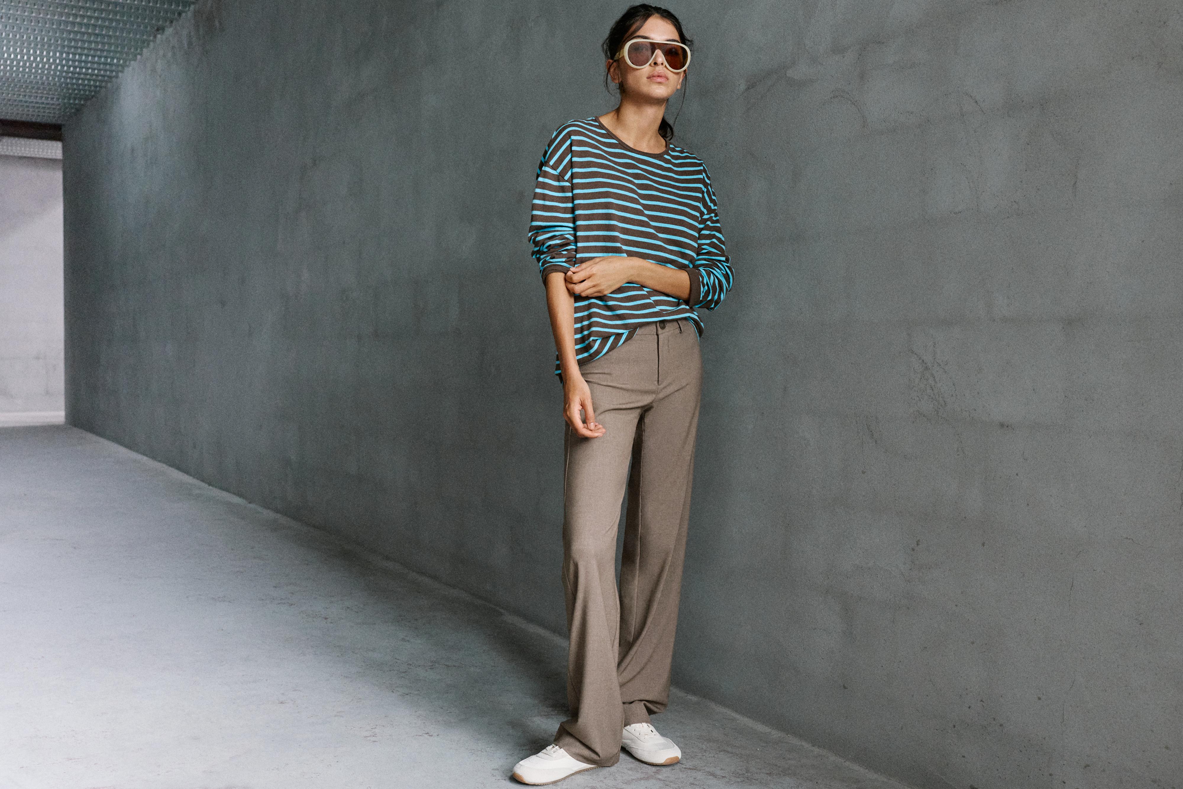 Straight-leg smart trousers — Mole brown