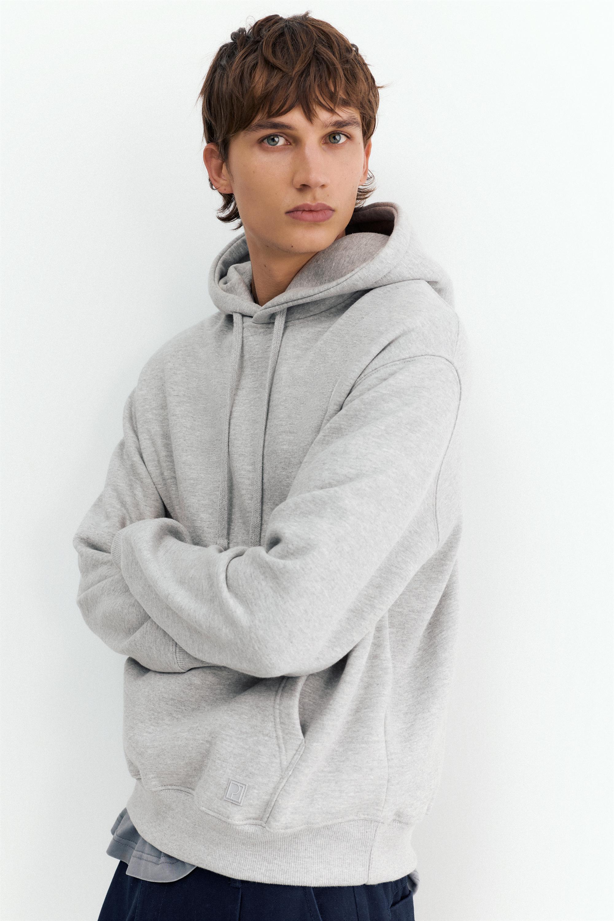Basic hoodie — Grey marl