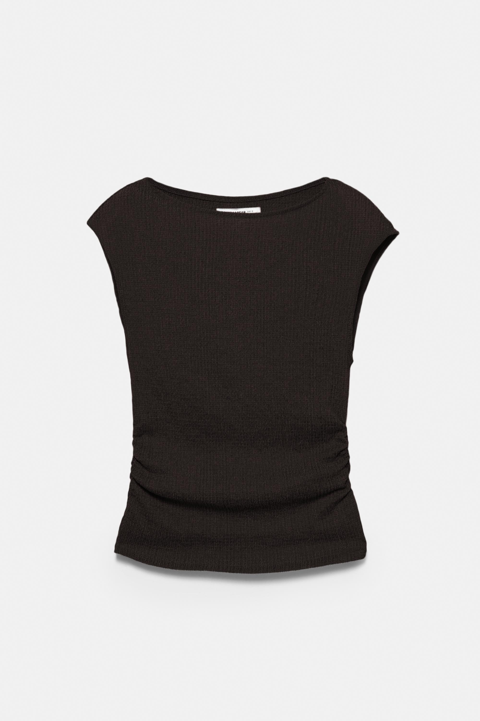 Crepe top — Brown
