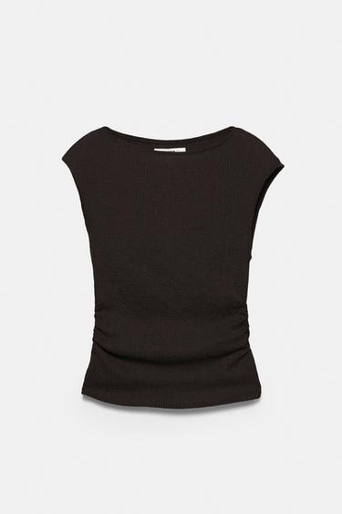 Crepe top — Brown 5