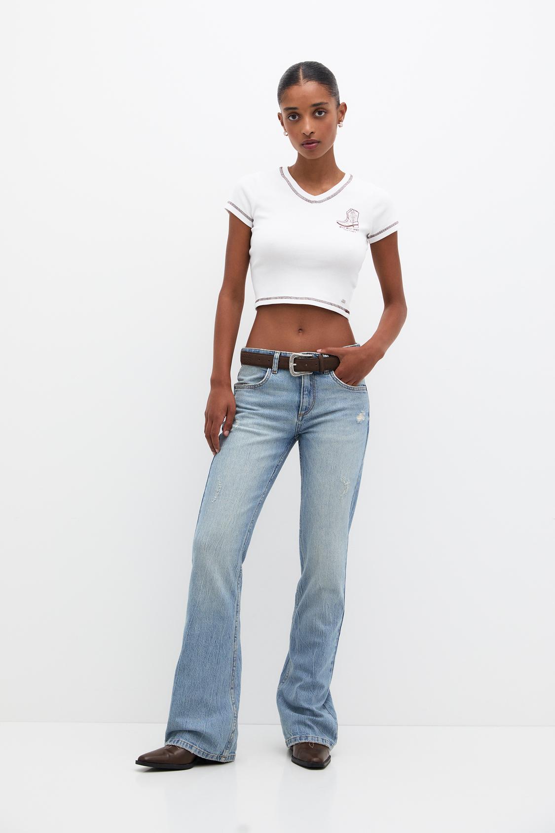 Shirt im Cowboylook mit Stiefeln - PULL&BEAR