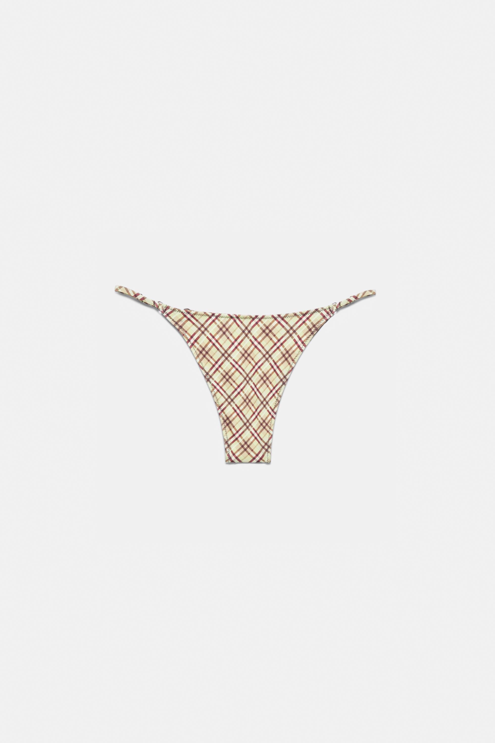 Check bikini bottoms — Green