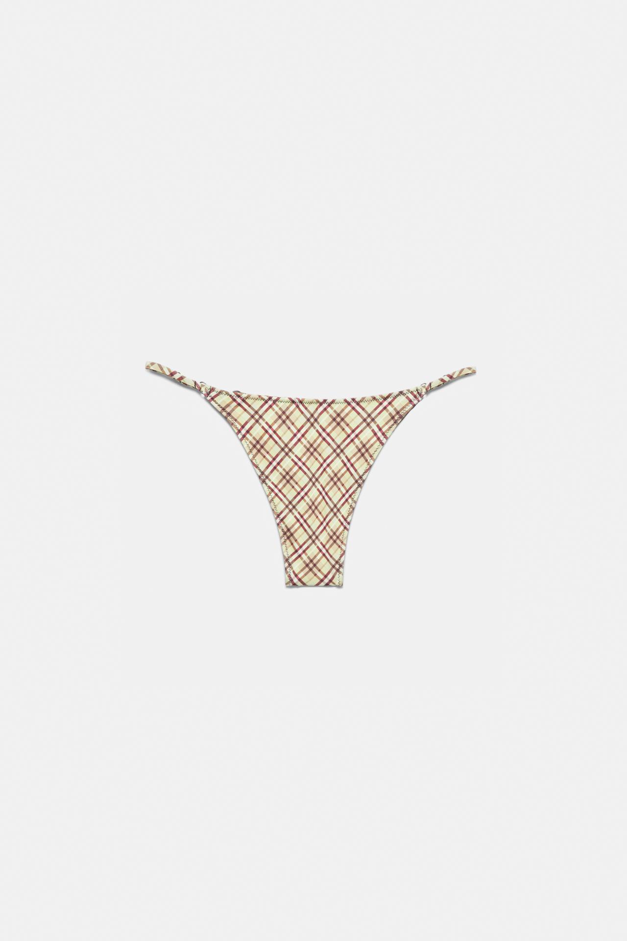 Check bikini bottoms — Green