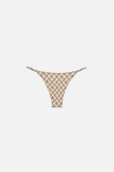 Check bikini bottoms — Green 4