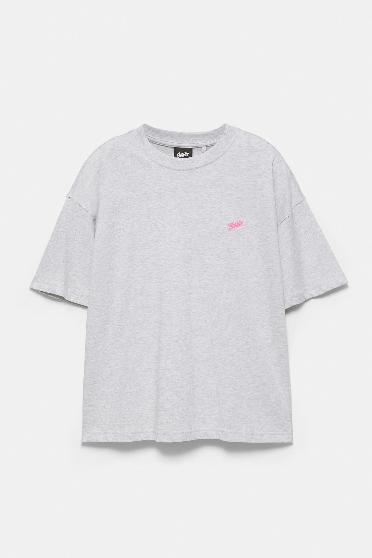 STWD logo boxy T-shirt — Pearl grey