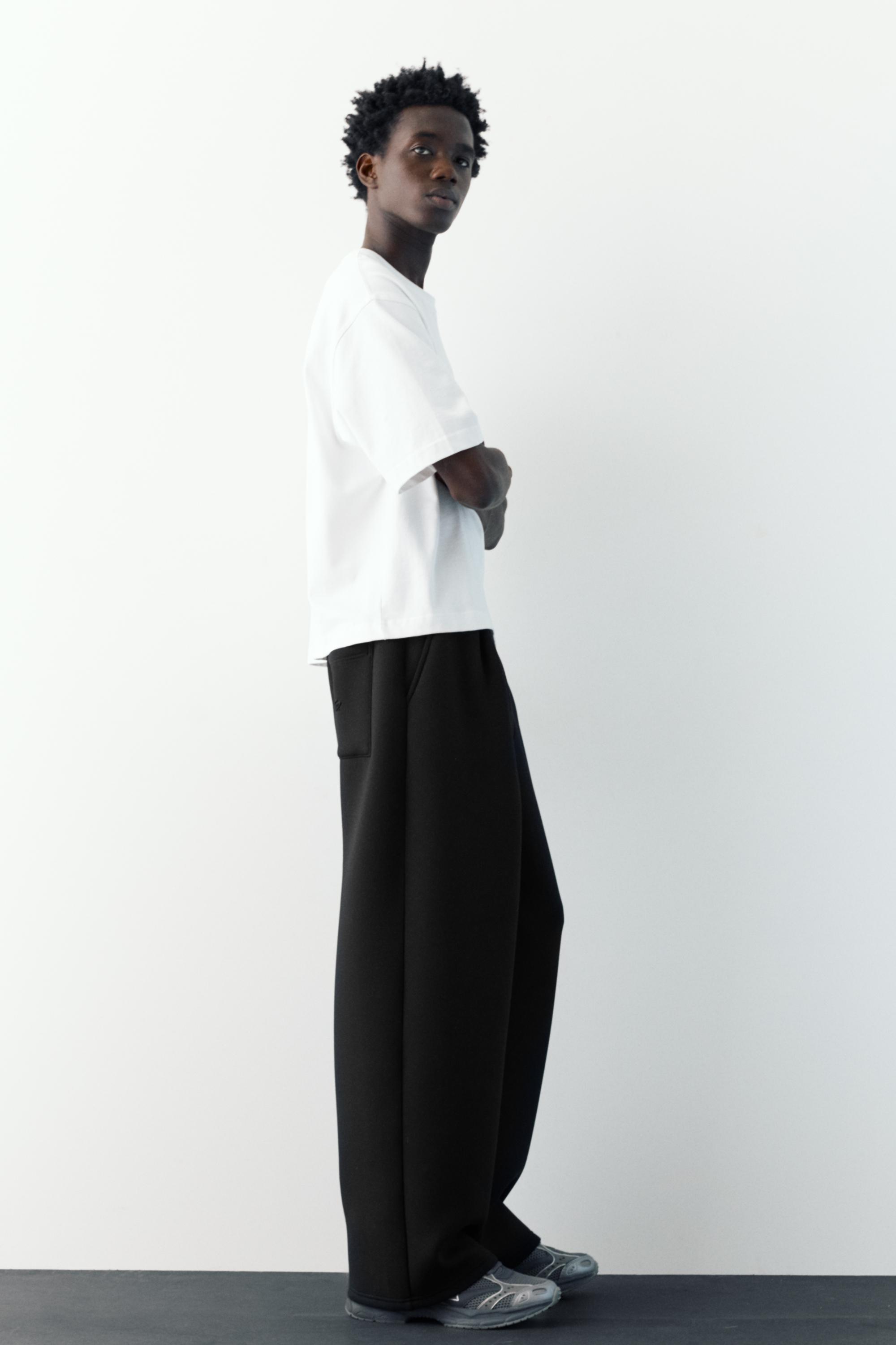 Balloon fit tracksuit bottoms — Black