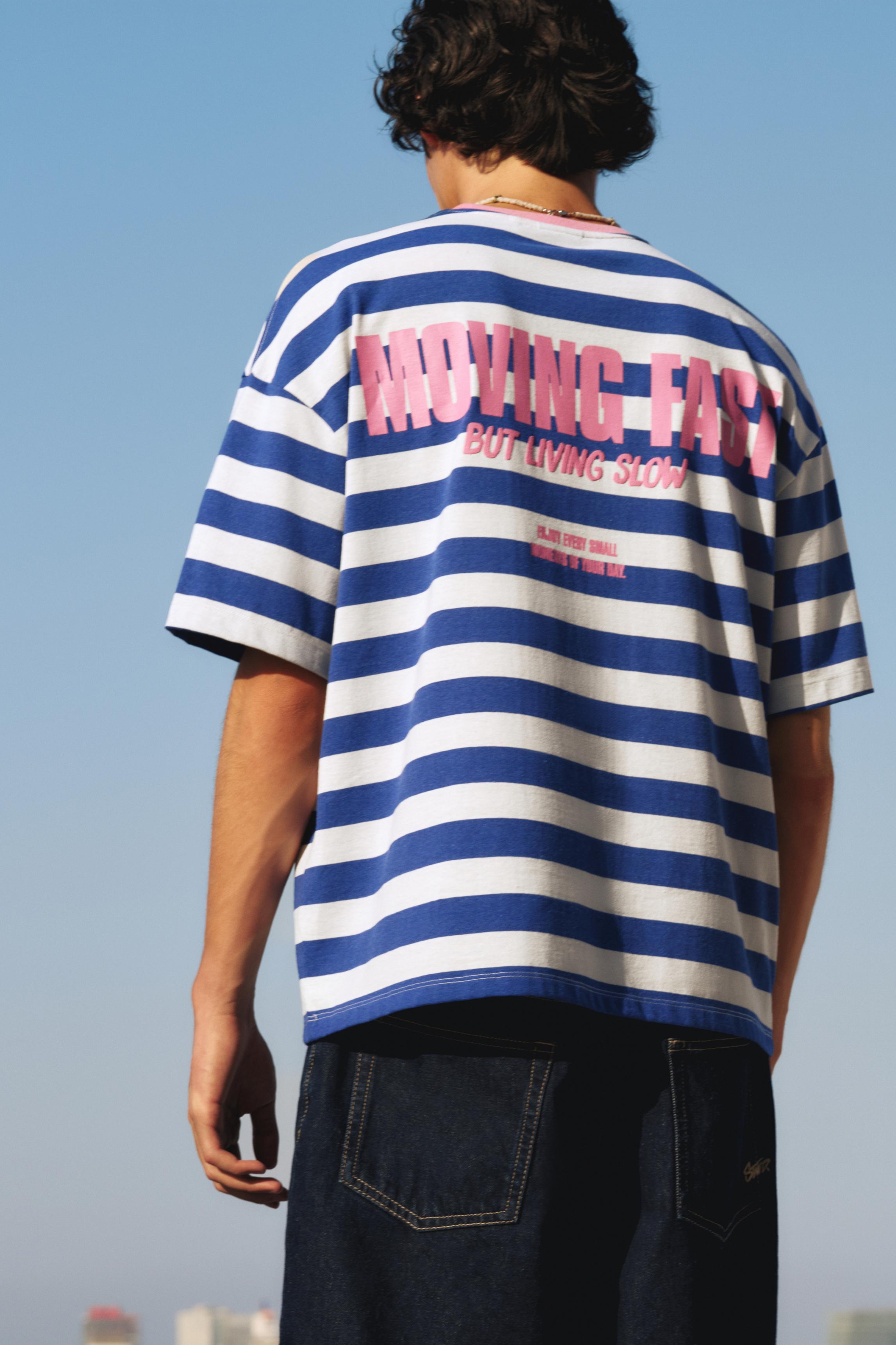 STWD striped T-shirt — Navy