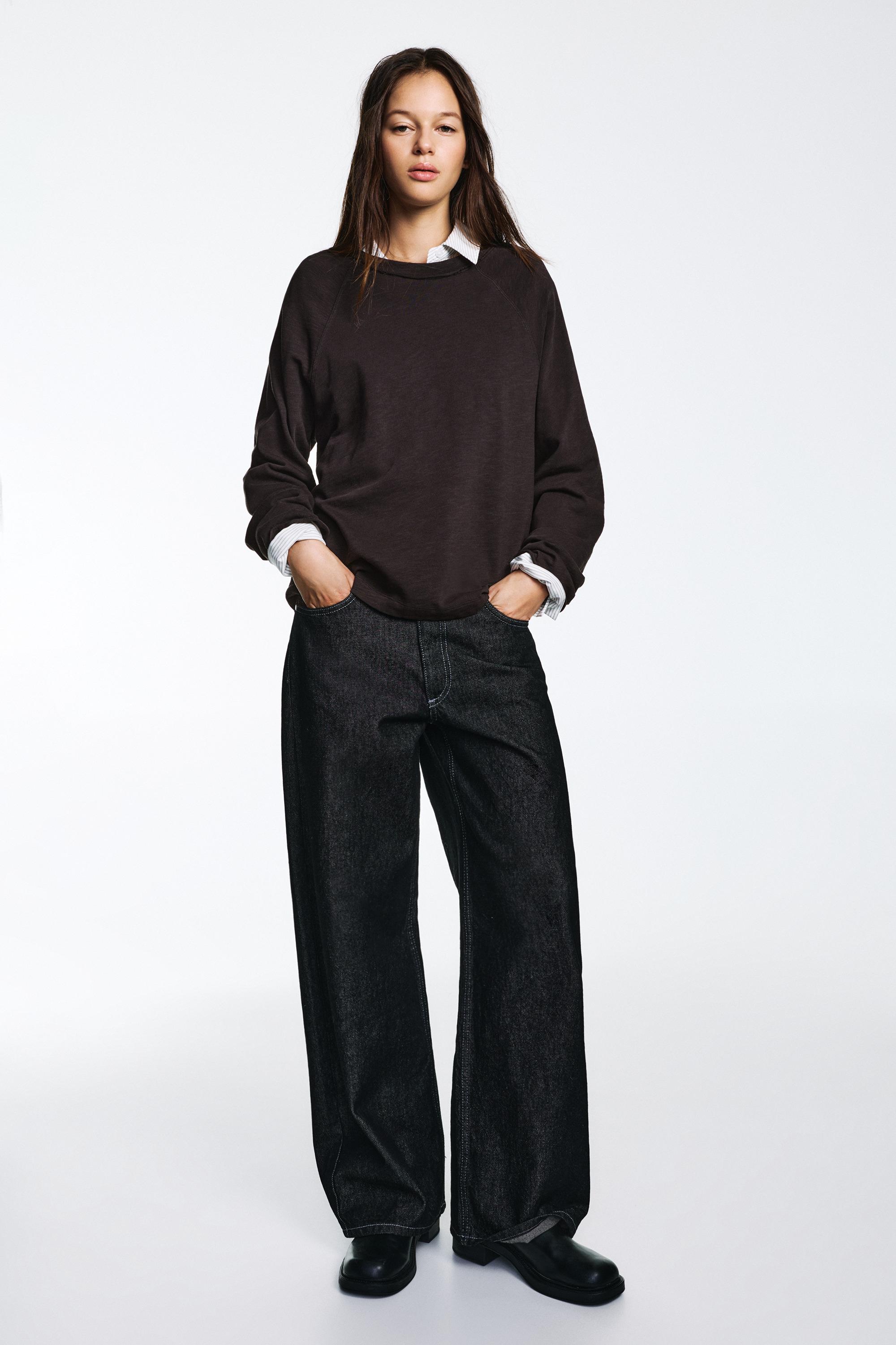 Uzun kollu reglan kesim t-shirt - Görsel 87