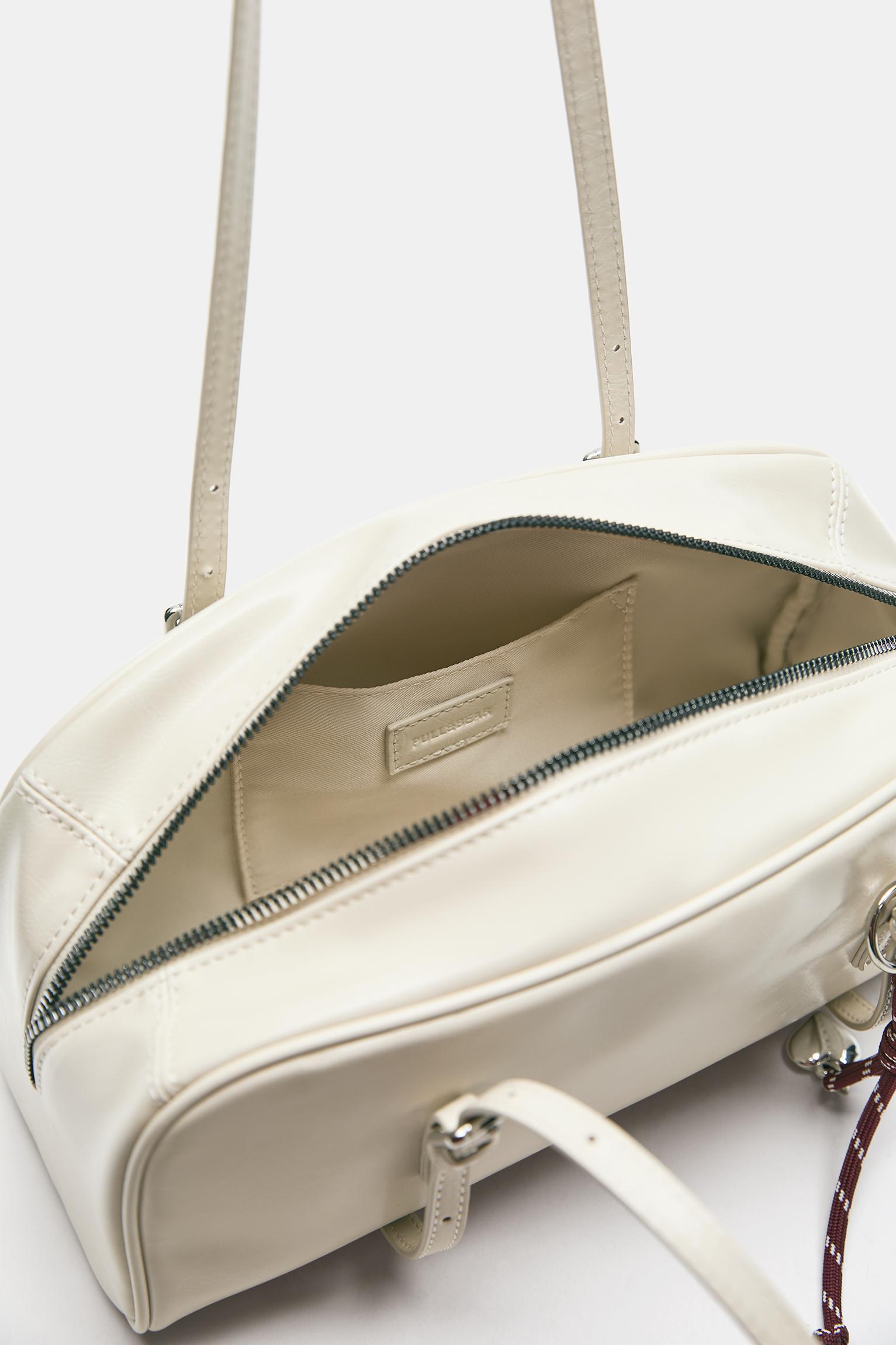 Embellished shoulder bag — Ecru