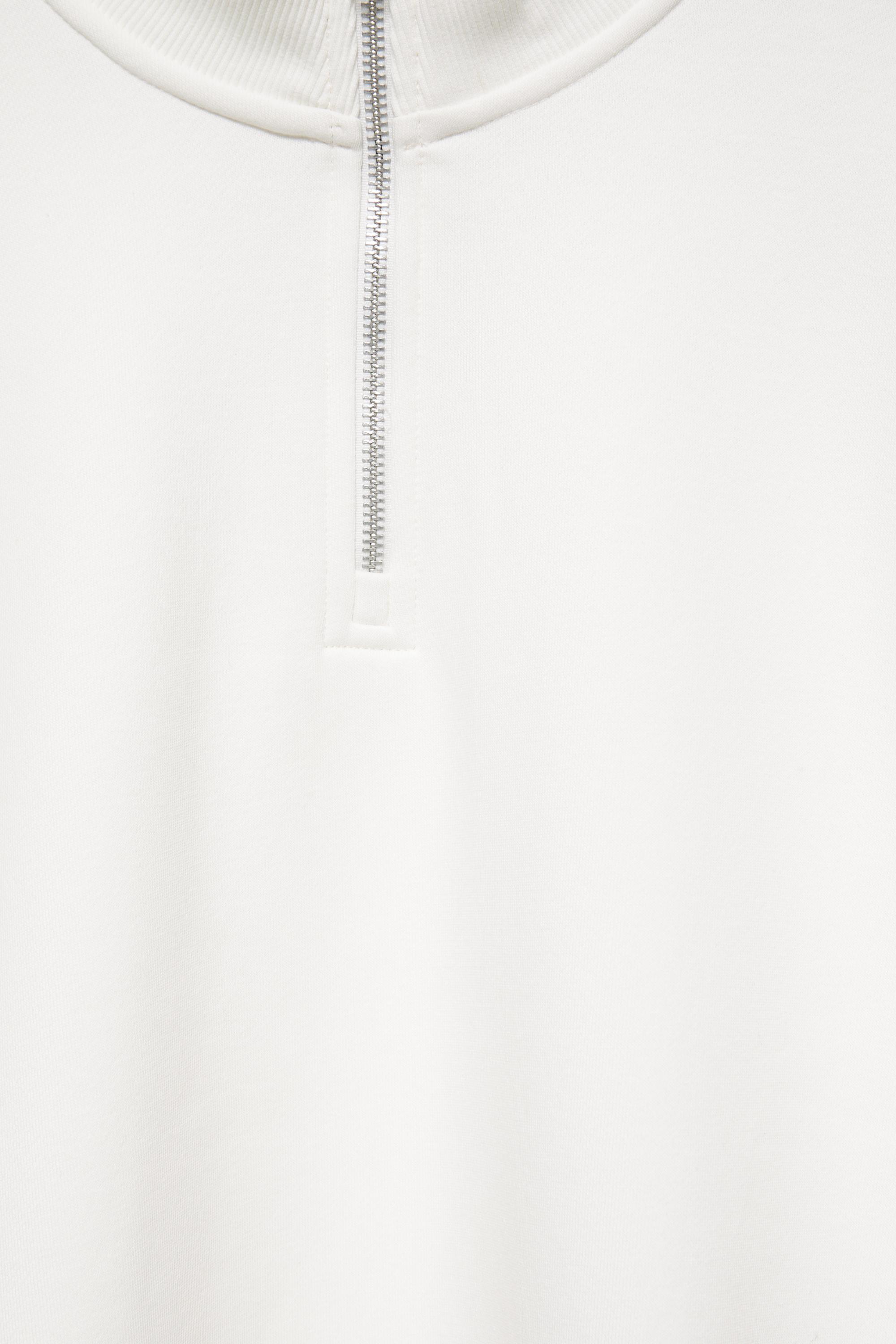 Quarter-zip sweatshirt — Off white