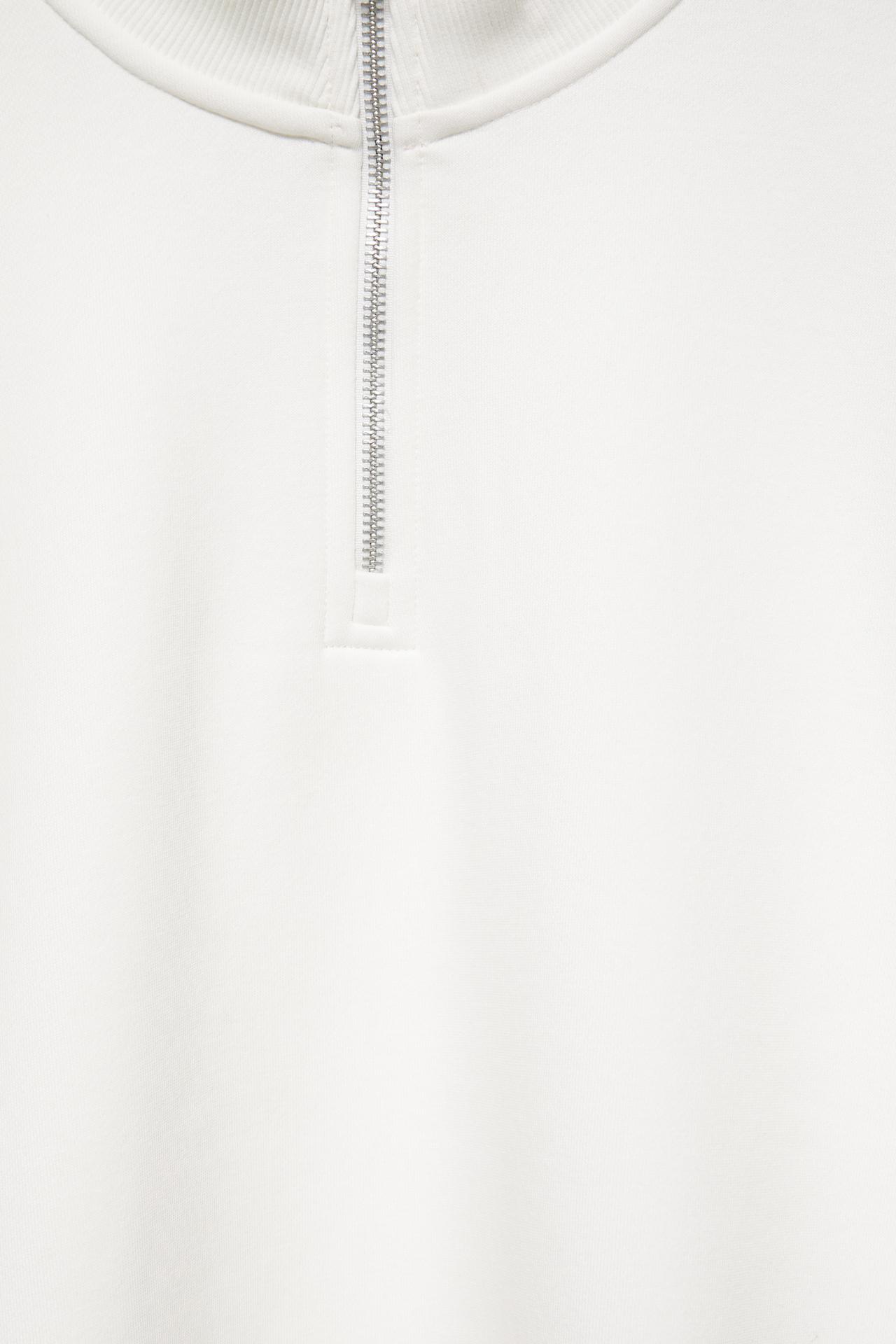 Quarter-zip sweatshirt — Off white