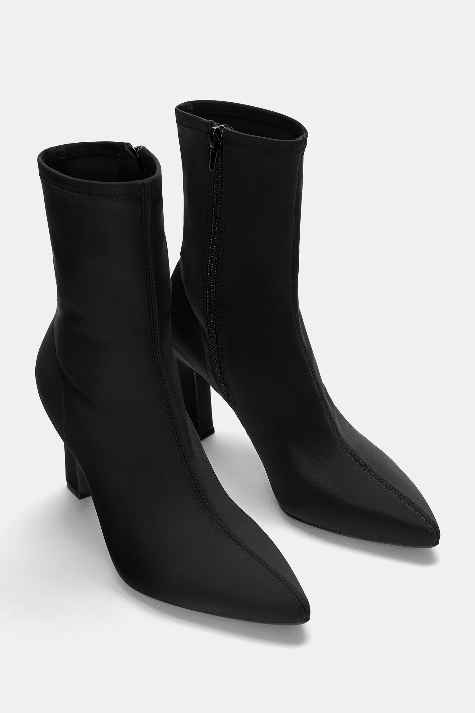 Pull&bear high fashion heeled leather boot