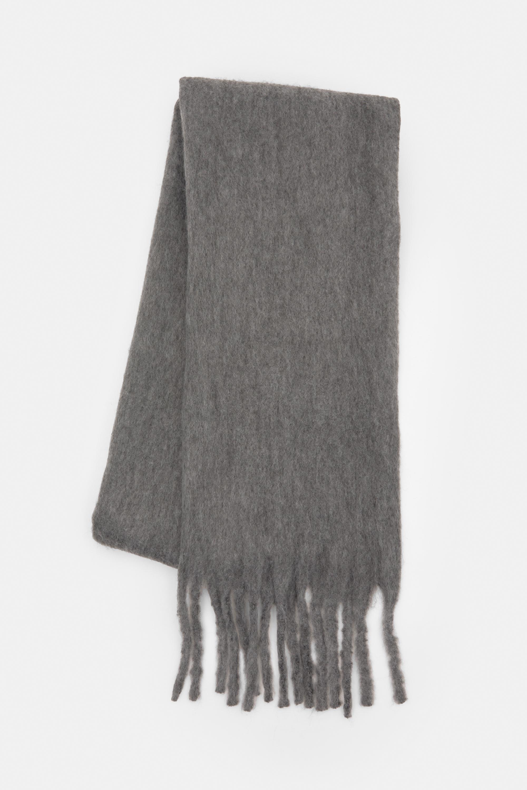 Maxi mohair-effect scarf — Anthracite grey
