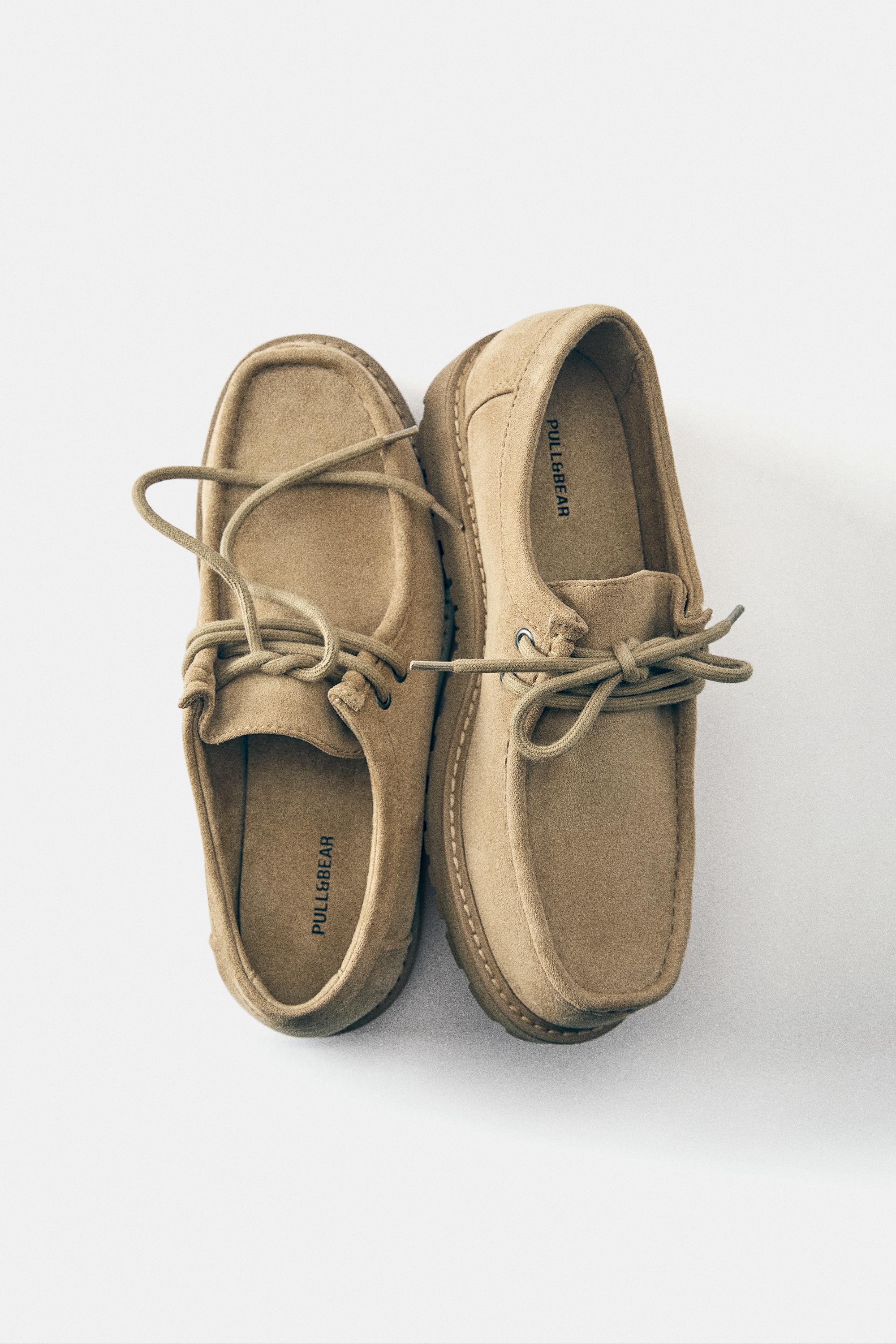 Lace-up shoes — Ecru