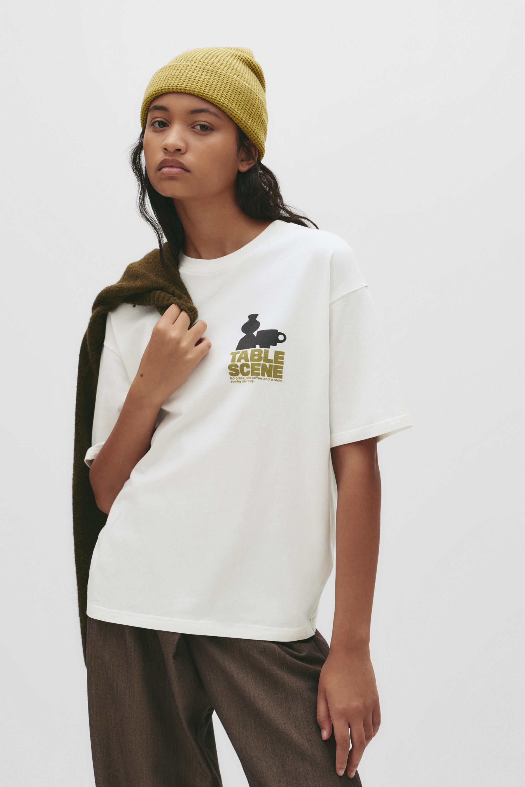 T-Shirt Mit Vasen-Print