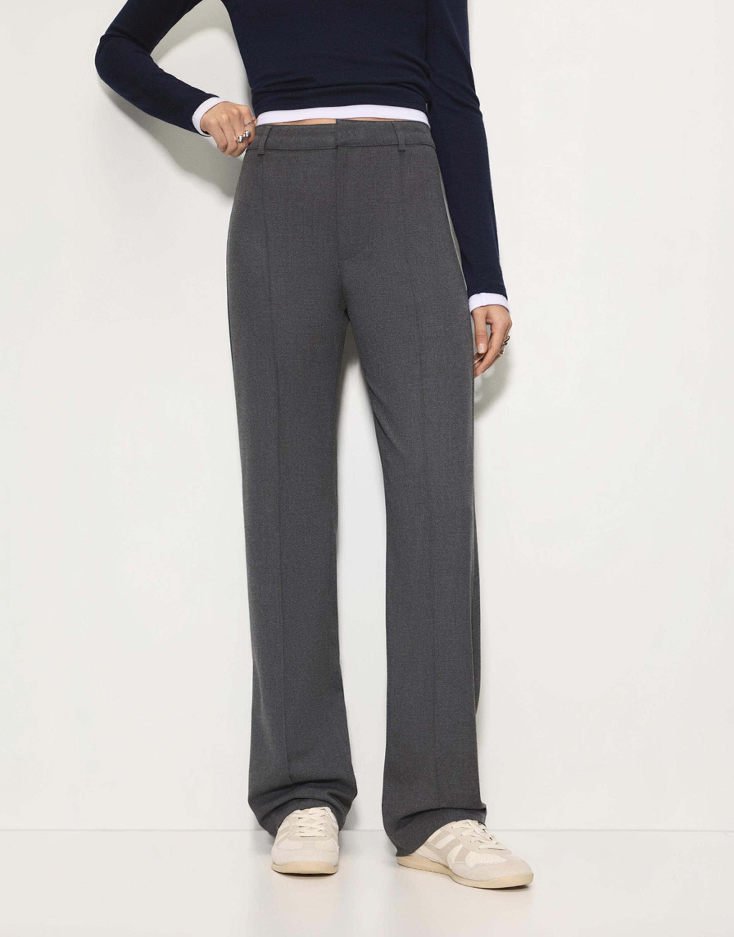 Smart trousers with seam detail — Grey