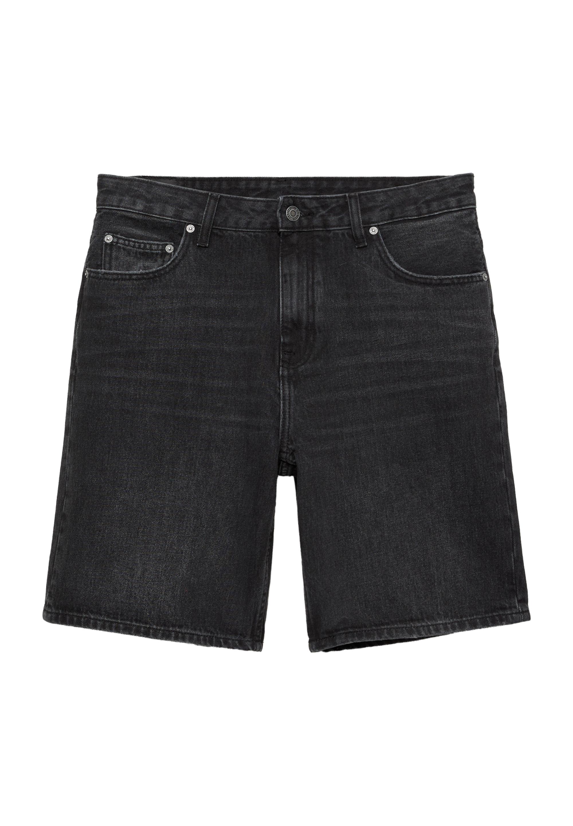 Standard denim Bermuda shorts — Faded black
