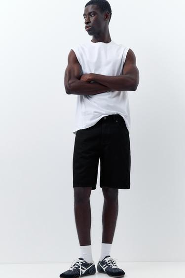 Standard denim Bermuda shorts — Black 1
