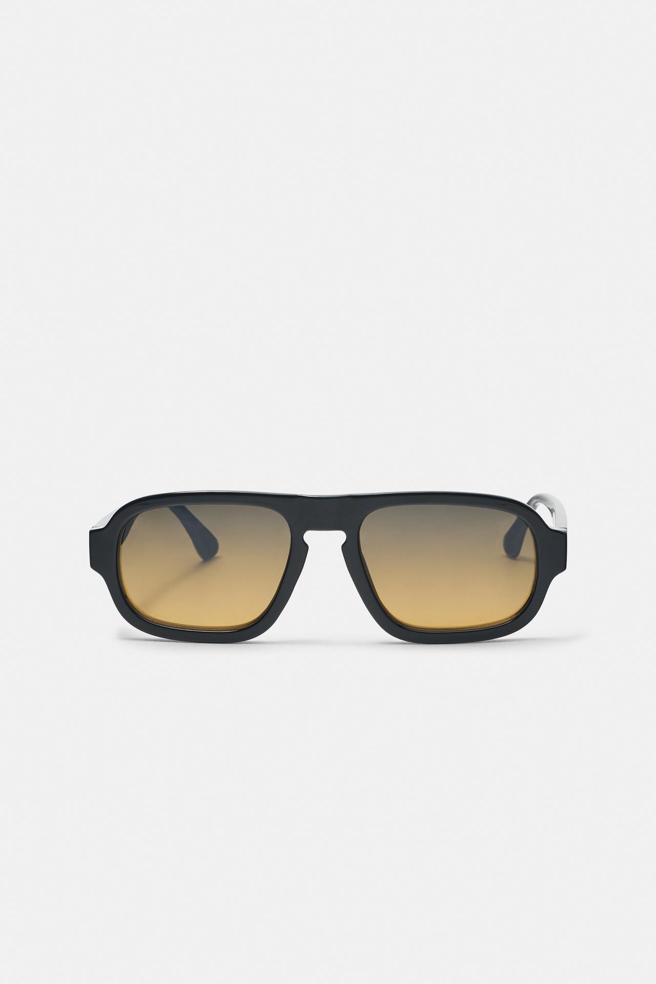 Resin aviator sunglasses — Black