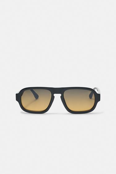 Resin aviator sunglasses — Black 1