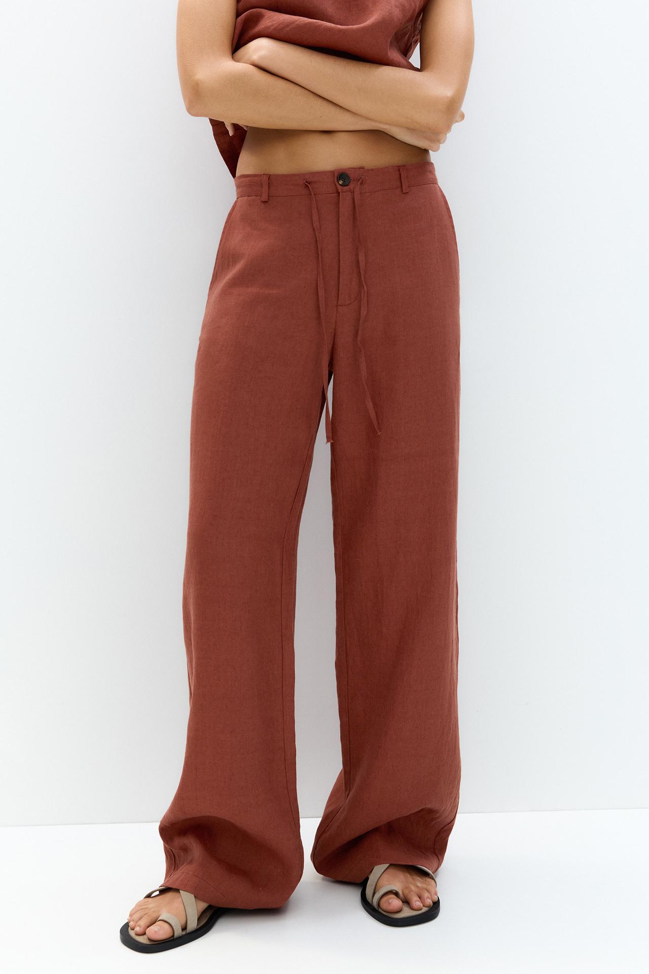 100% linen smart trousers