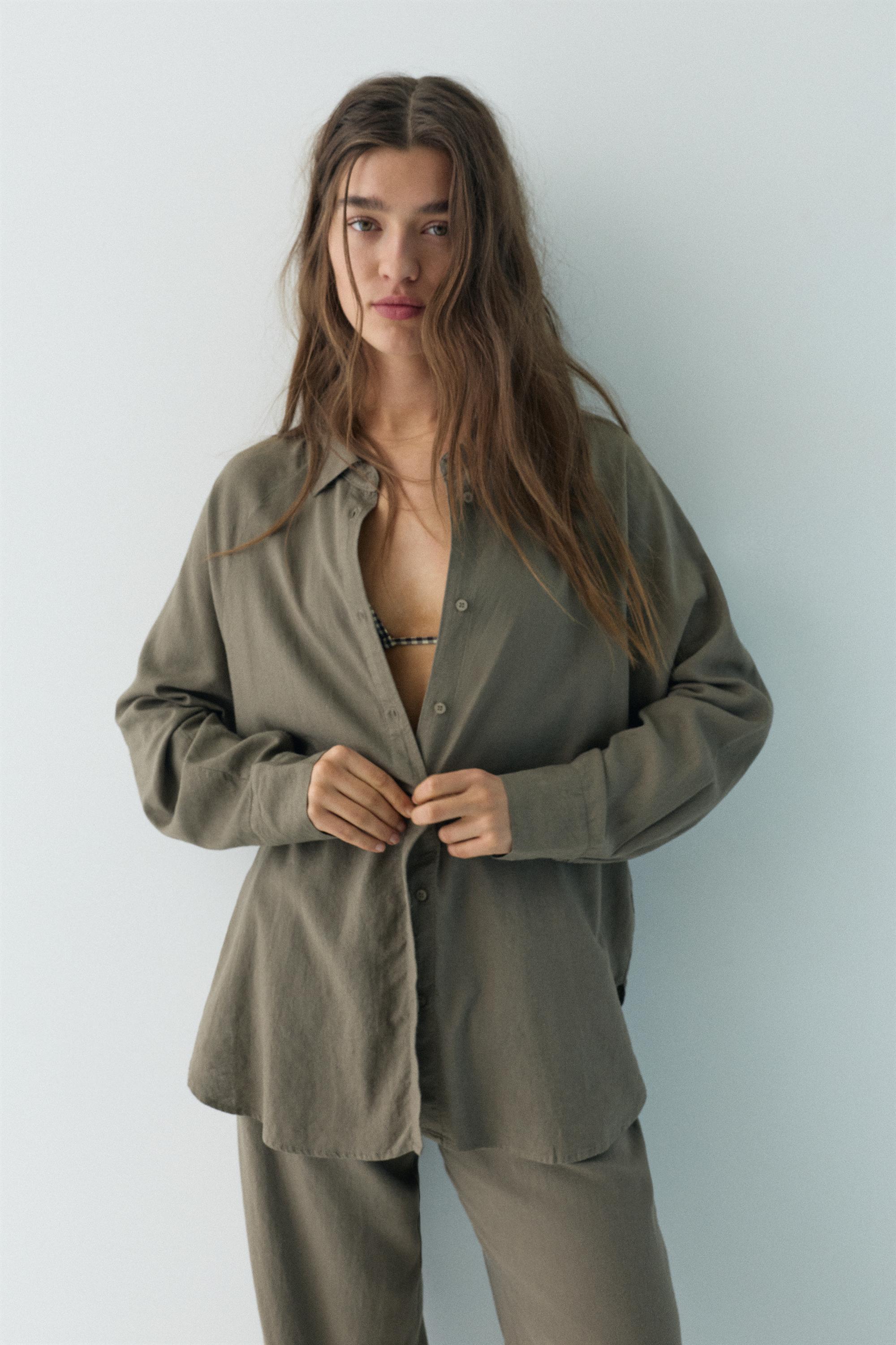 Ketenli rustik gömlek - Görsel 64