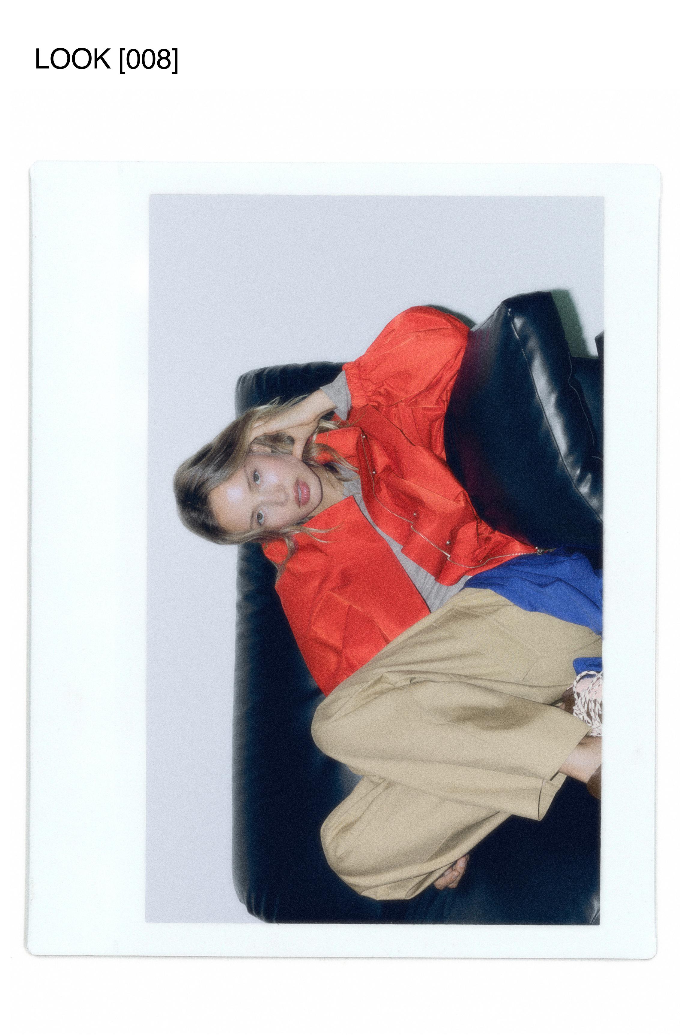 Drawstring waist jacket — Red