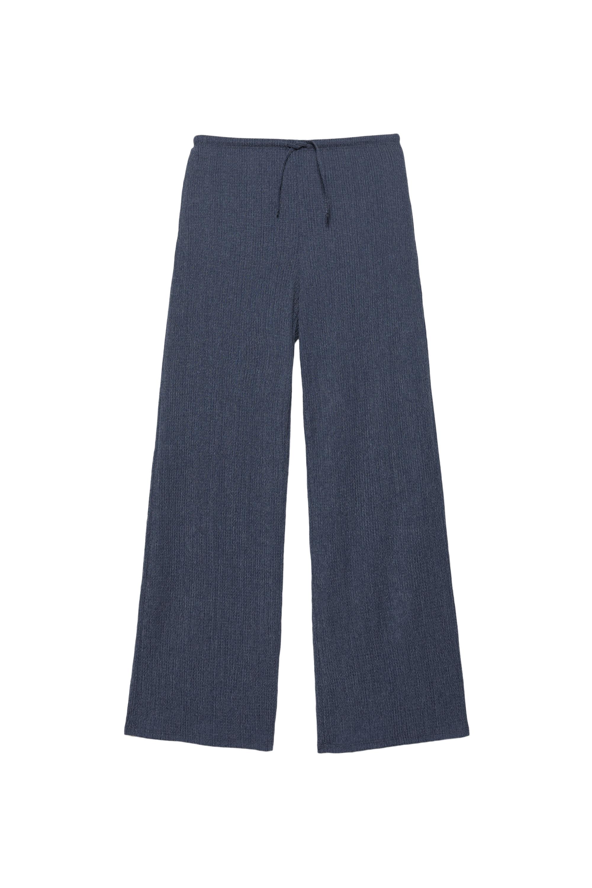 Pull&Bear Bambula geniş paça pantolon görsel 4