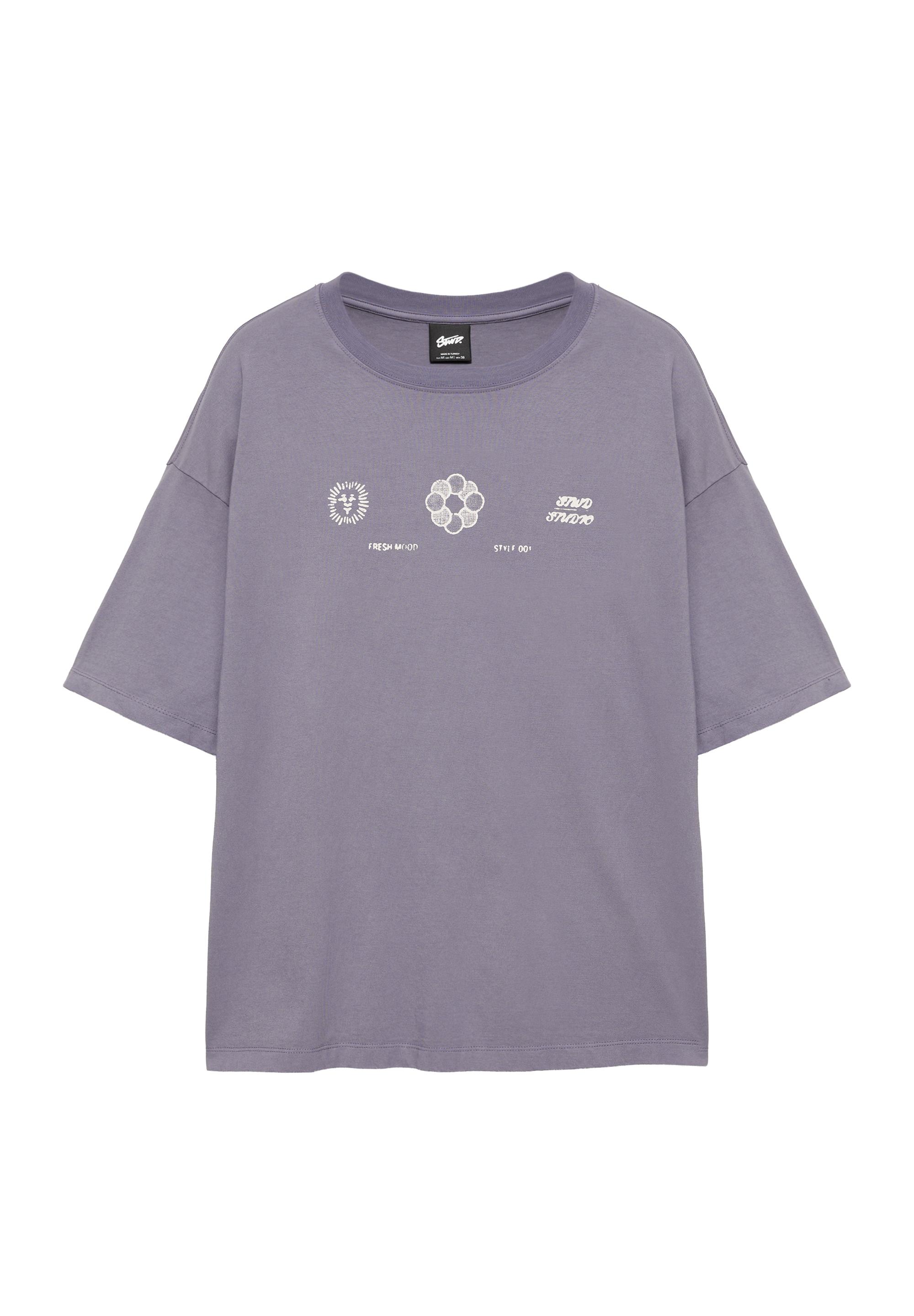 STWD graphic T-shirt — Anthracite grey