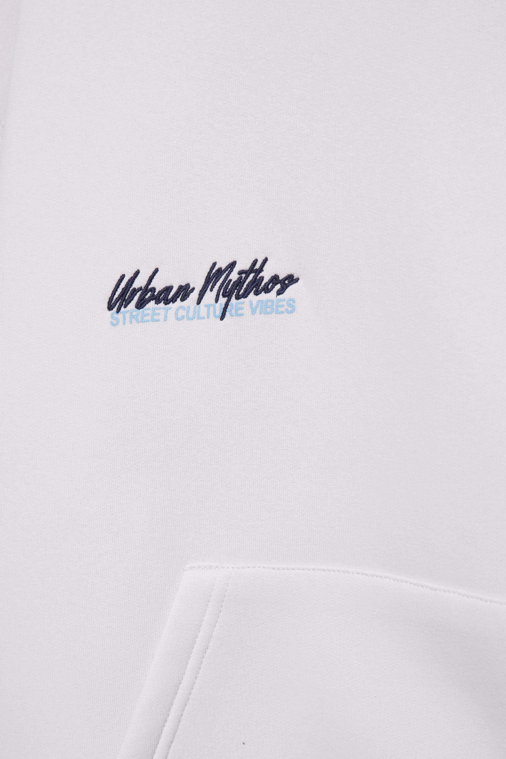Yazılı yıldız desenli kapüşonlu sweatshirt - Görsel 4