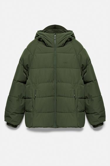 STWD hooded padded jacket — Green marl 6