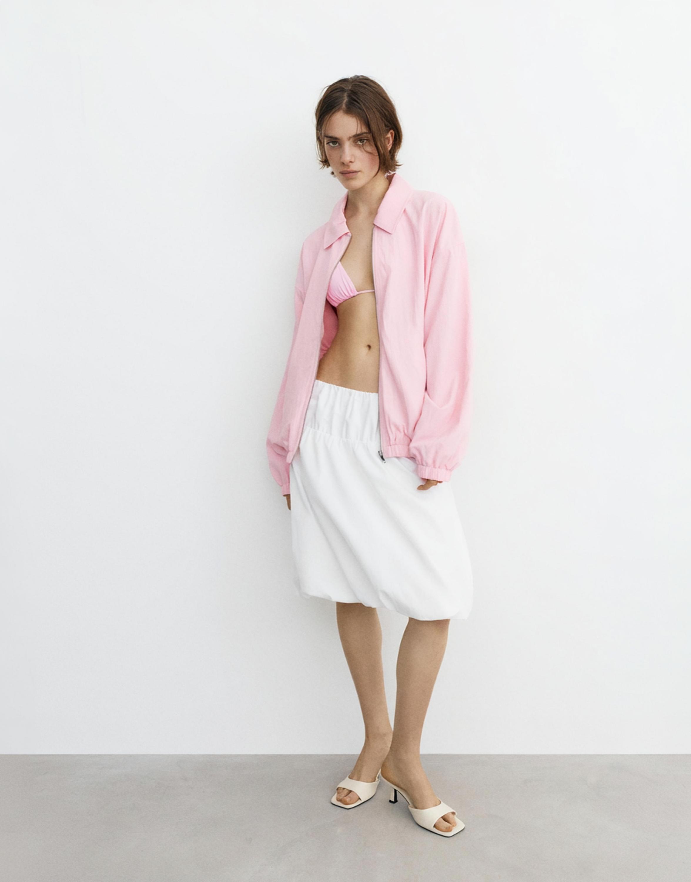 Fluid oversize jacket — Rose pink