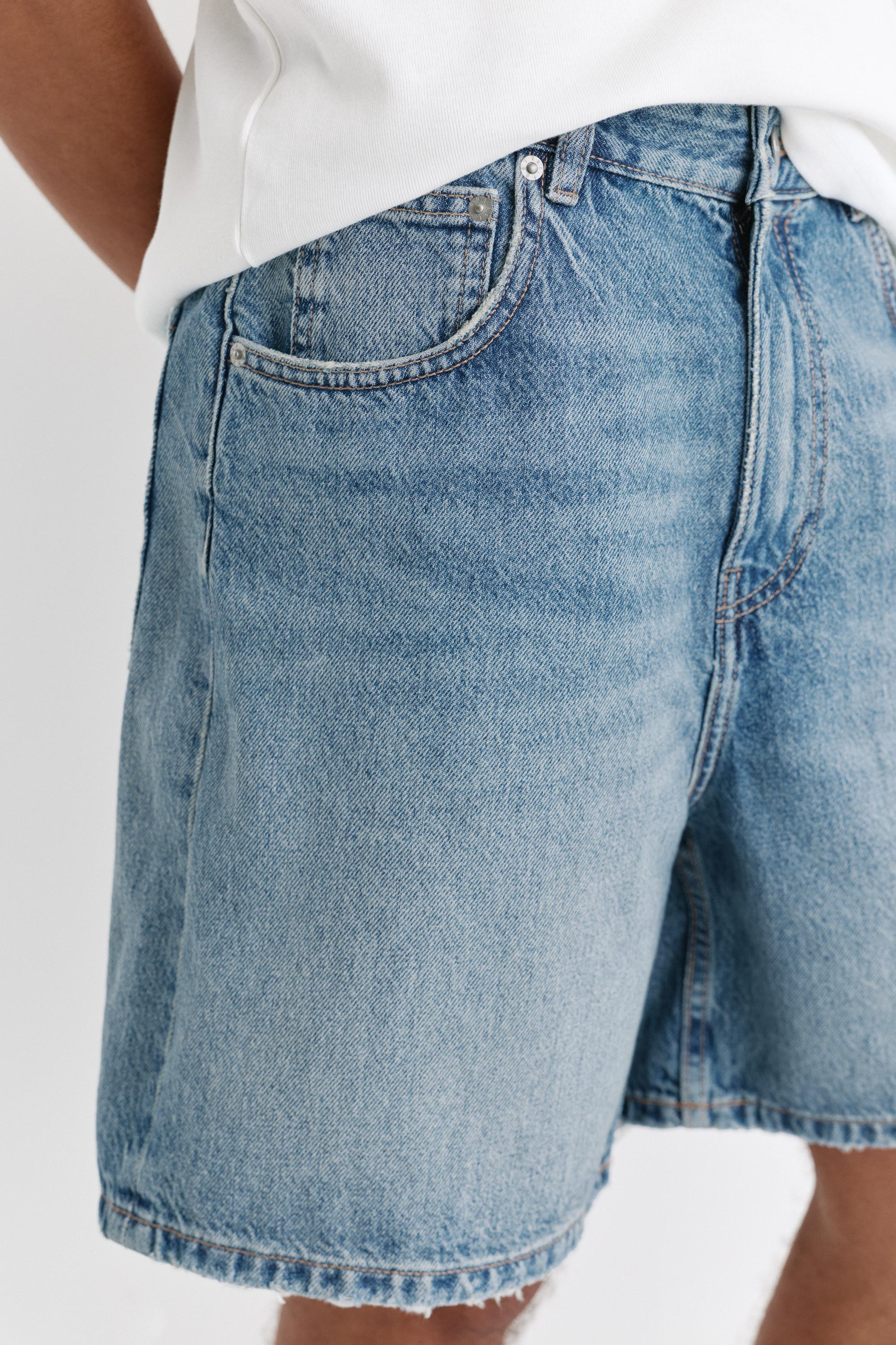 Denim Bermuda shorts — Medium blue