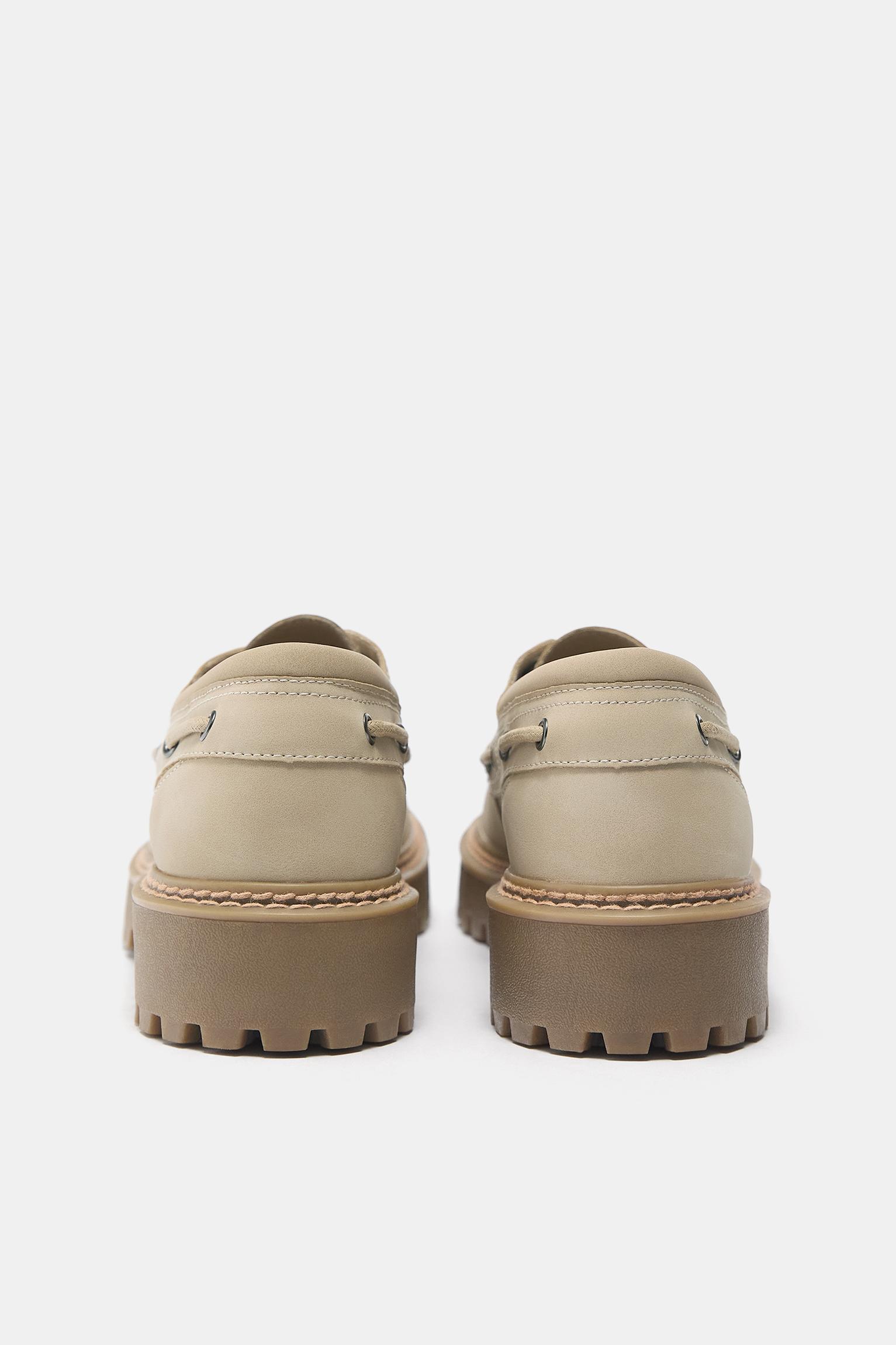 STWD boat shoes — Ecru