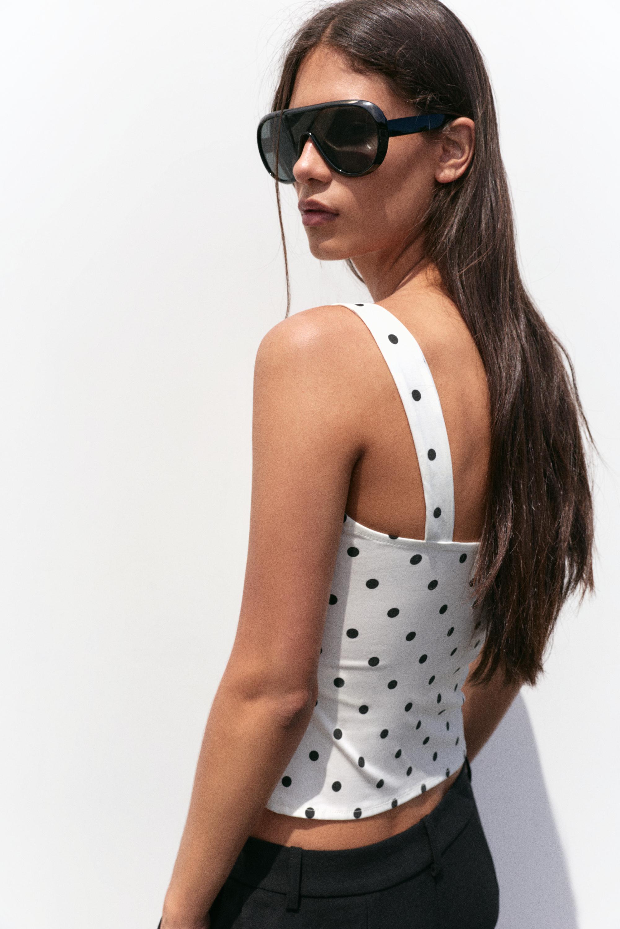 Strappy corsetry-inspired top — Print 1