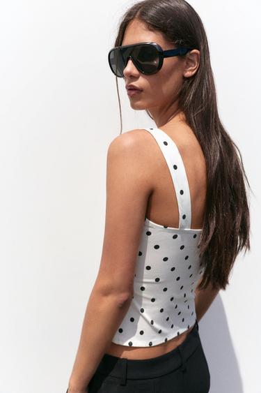 Strappy corsetry-inspired top — Print 1 2