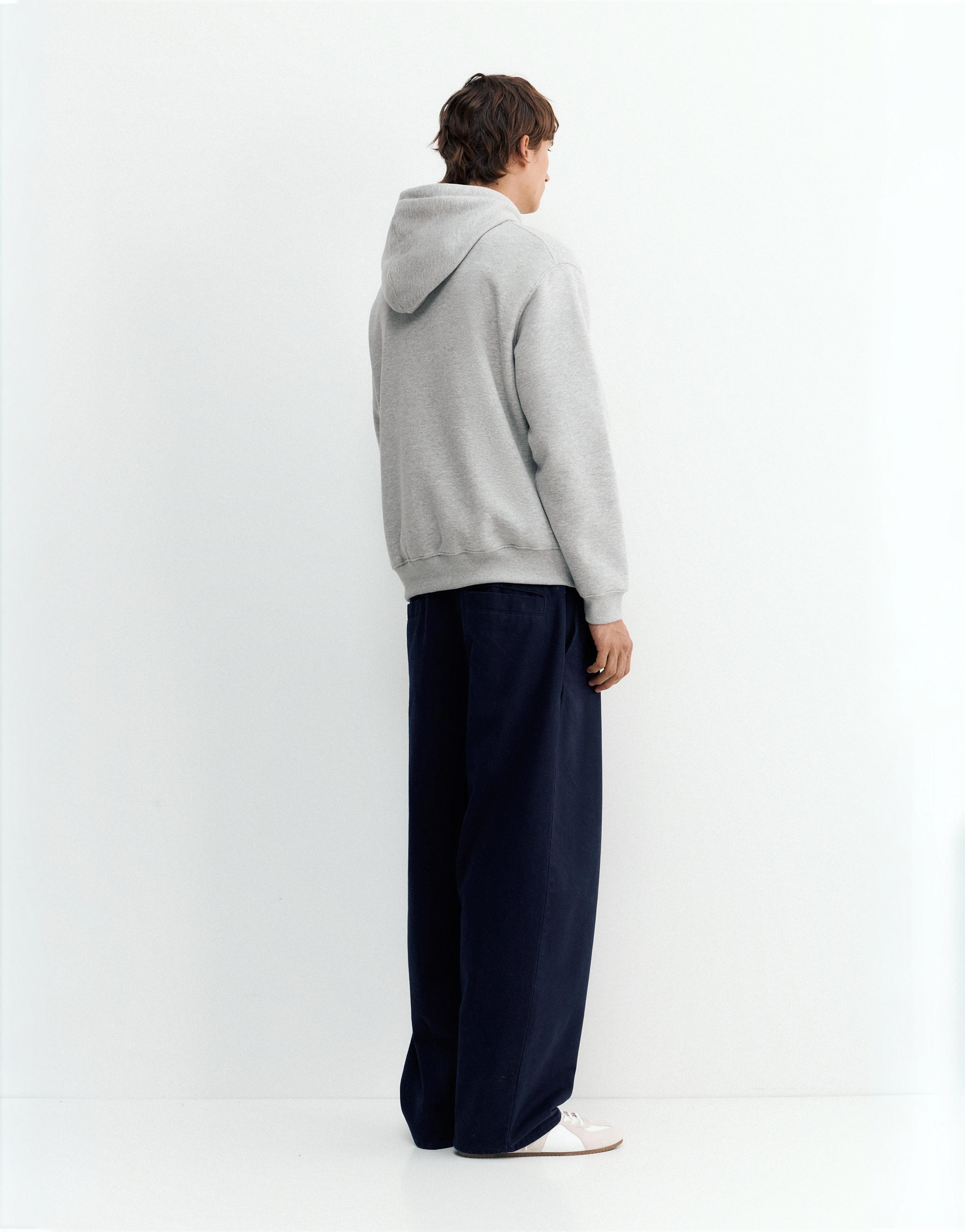 Basic hoodie — Grey marl