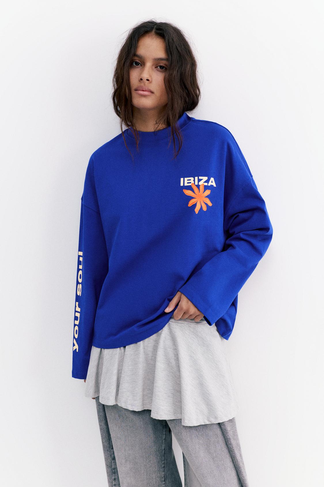T-shirt manches longues bleu Femme T-shirt manches longues bleu Femme
