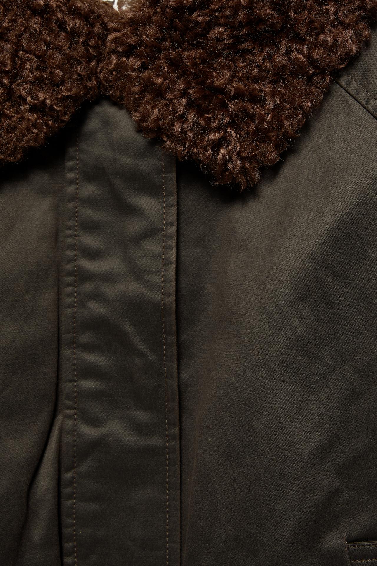 Waxed bomber jacket — Dark brown