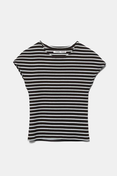 Fitted short sleeve T-shirt — Striped 5